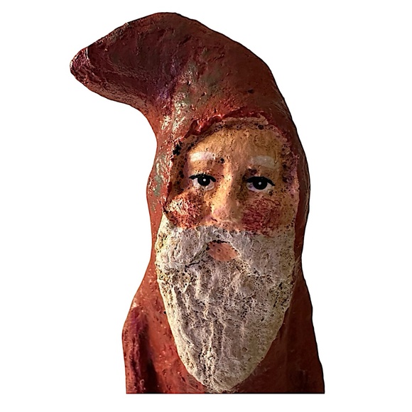 Vintage Hand Crafted Resin Santa Figurine 6.5” Rustic Primitive Christmas - Picture 4 of 6